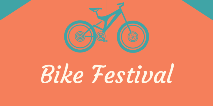 immagine con mtb e dicitura bike festival con data evento